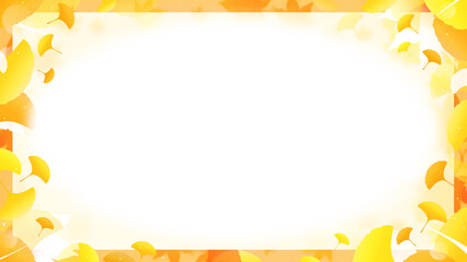 秋の銀杏 和風の背景