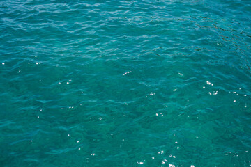 Fototapeta na wymiar Blue transparent sea water background