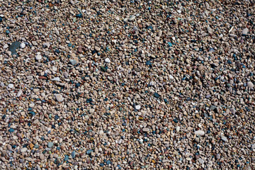 Sandy and stony beach texture