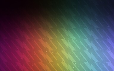 Dark Multicolor vector pattern with sharp lines. Shining colored illustration with sharp stripes. Best design for your ad, poster, banner.