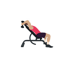 Obraz premium Training man isolated illustration. Man workout flat illustration - Vector