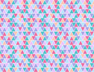 Chaotic seamless pattern of multicolored reticulate triangles. Stock illustration for web and print, wallpaper, background, scrapbooking, wrapping paper, textile.