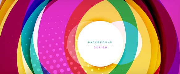 Obraz premium Trendy simple circle abstract background, dynamic motion concept. Vector Illustration For Wallpaper, Banner, Background, Card, Book Illustration, landing page