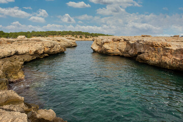 Sunset in the bassa cove of Sant Antoni in Ibiza