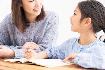 Fototapeta premium 親子 勉強