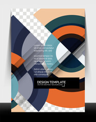 Circle design a4 flyer print template, annual report design