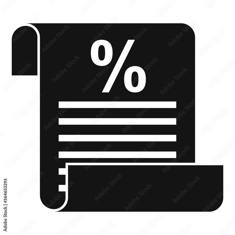 Poster tax inform paper icon. simple illustration of tax inform paper vector icon for web design isolated o