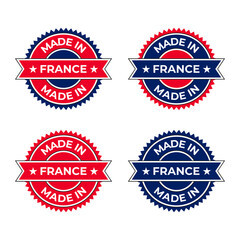 Made in France icon vector illustration for use as design for label, emblem and badge of French business and product