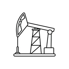 Naklejka premium Oil refinery line icon