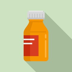 Medical cough syrup icon. Flat illustration of medical cough syrup vector icon for web design