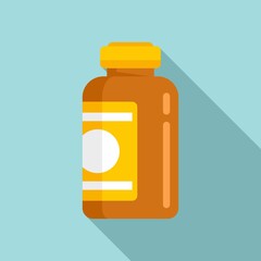 Aid cough syrup icon. Flat illustration of aid cough syrup vector icon for web design