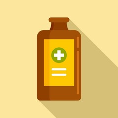 Healthcare cough syrup icon. Flat illustration of healthcare cough syrup vector icon for web design