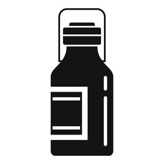 Drugstore cough syrup icon. Simple illustration of drugstore cough syrup vector icon for web design isolated on white background