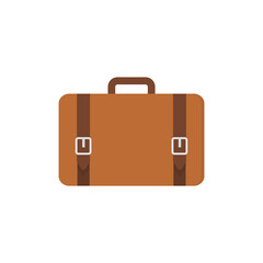 Luggage flat, bag icon, piece of cheese icon, vector illustration isolated on white background