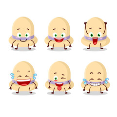 Cartoon character of summer hat with smile expression