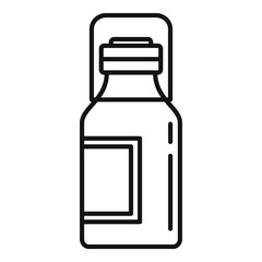 Medical cough syrup icon. Outline medical cough syrup vector icon for web design isolated on white background