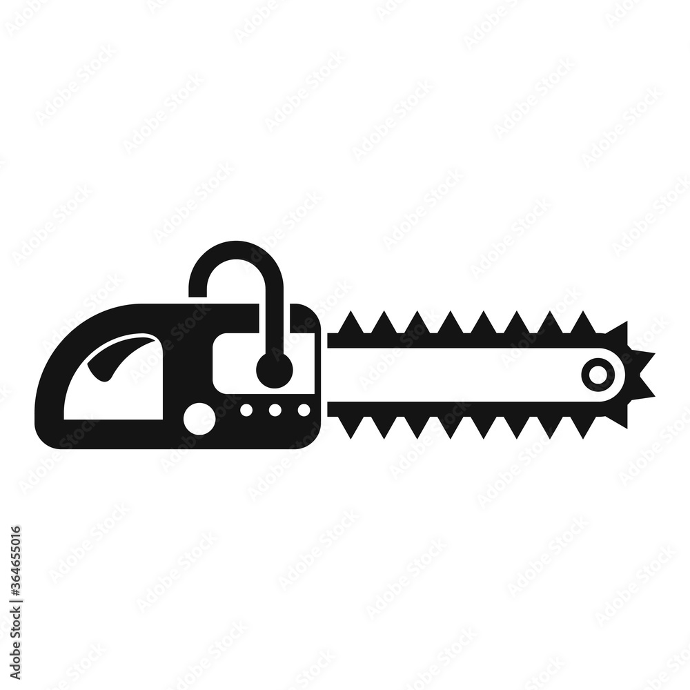 Poster chainsaw icon. simple illustration of chainsaw vector icon for web design isolated on white backgrou