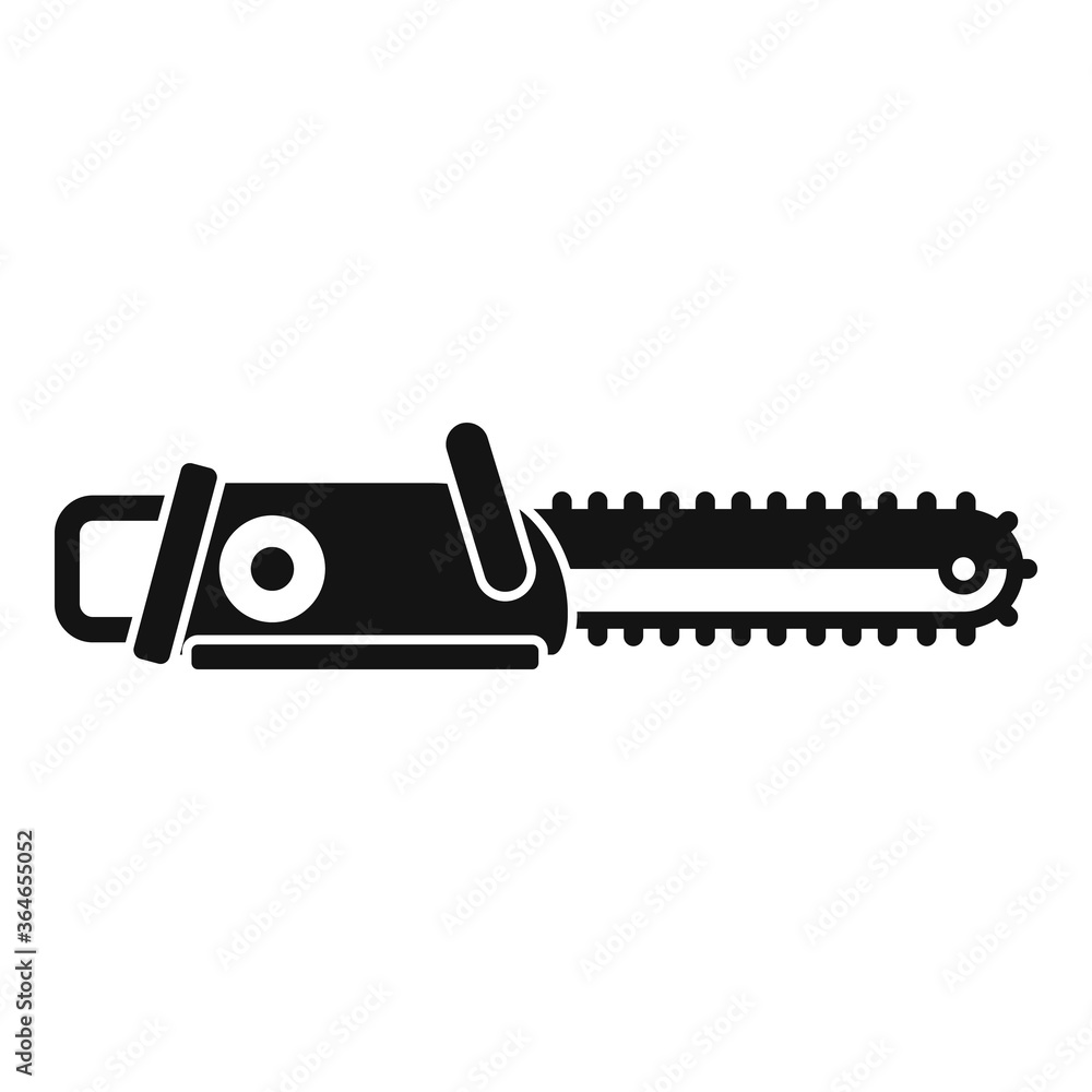 Poster building chainsaw icon. simple illustration of building chainsaw vector icon for web design isolated