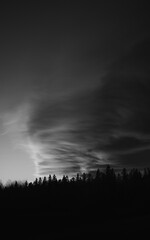 storm clouds over the field
