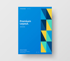 Amazing business presentation vector A4 vertical orientation front page mock up. Modern corporate report cover abstract geometric illustration design layout. Company identity brochure template.