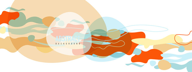 Trendy liquid style shapes abstract design, dynamic vector background for placards, brochures, posters, web landing pages, covers or banners