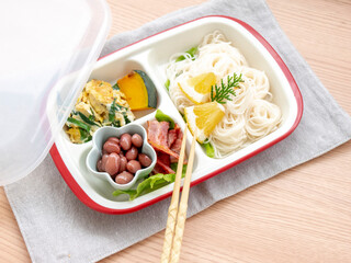 シニア・痴呆症・お年寄りのための夏のワンプレート介護食【そうめん・素麺】