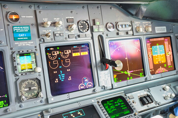 cockpit of airplane cockpit