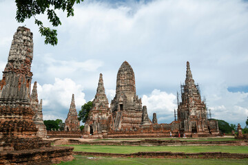 The old temple (Wat Chai Wattanaram). A Historical park in Phra Nakhon Si Ayutthaya Province.