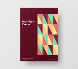 Amazing business presentation vector A4 vertical orientation front page mock up. Modern corporate report cover abstract geometric illustration design layout. Company identity brochure template.