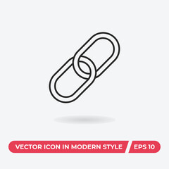 Link icon vector. Chain sign