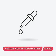 Dropper icon vector. Pipette sign