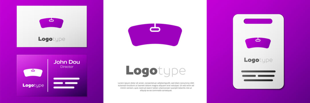 Logotype Windshield icon isolated on white background. Logo design template element. Vector Illustration.