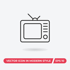 Television icon vector. TV sign