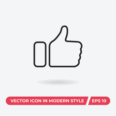 Thumbs up icon vector. Like sign