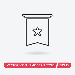 Star icon vector. Banner sign