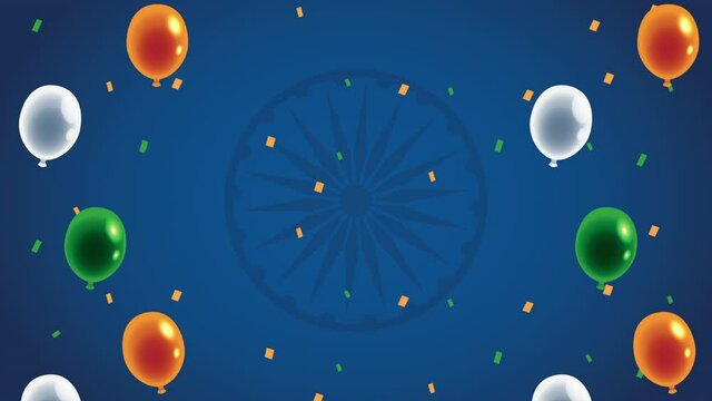 india independence day balloons helium with flag colors