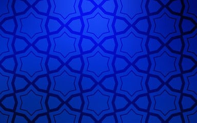 Naklejka premium Dark BLUE vector background with colored stars. Decorative illustration with stars on abstract template. Template for sell phone backgrounds.