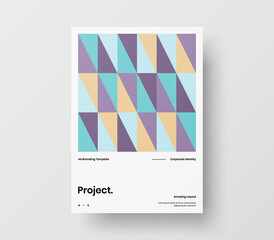 Amazing business presentation vector A4 vertical orientation front page mock up. Modern corporate report cover abstract geometric illustration design layout. Company identity brochure template.