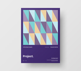 Amazing business presentation vector A4 vertical orientation front page mock up. Modern corporate report cover abstract geometric illustration design layout. Company identity brochure template.