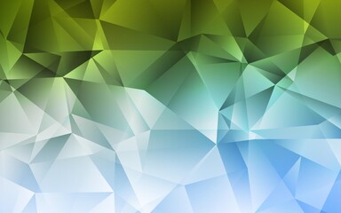 Light Blue, Green vector polygonal background. Elegant bright polygonal illustration with gradient. Polygonal design for your web site.