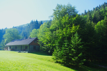 house in the mountains