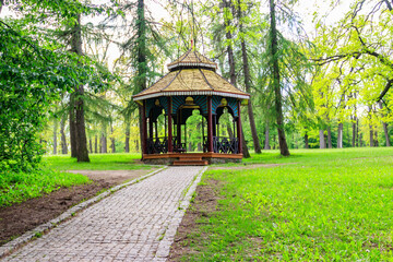 Chinese gazebo in Sofiyivka park in Uman, Ukraine