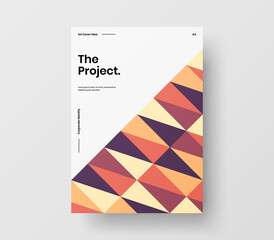 Amazing business presentation vector A4 vertical orientation front page mock up. Modern corporate report cover abstract geometric illustration design layout. Company identity brochure template.