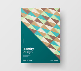 Amazing business presentation vector A4 vertical orientation front page mock up. Modern corporate report cover abstract geometric illustration design layout. Company identity brochure template.