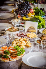 catering food on a table