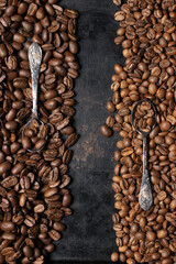 Roasted coffee beans background