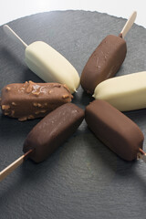Sweet dessert, various ice cream bars