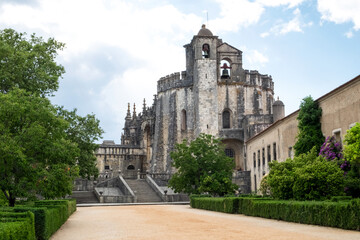 Fototapeta na wymiar The ruins of the medieval monastery in Portugal