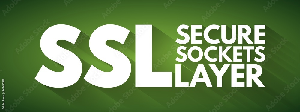 Poster ssl - secure sockets layer acronym, technology concept background