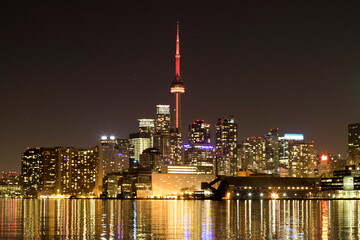 CN Tower Toronto Canada Skyline at dusk